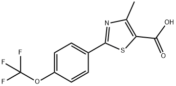 4-Methyl-2-[4-(trifluoromethoxy)phenyl]-1,3-thiazole-5-carboxylic acid Struktur