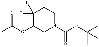 tert-butyl 3-acetoxy-4,4-difluoropiperidine-1-carboxylate Structure