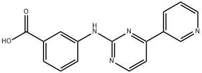 3-(4-(pyridin-3-yl)pyrimidin-2-ylamino)benzoic acid Struktur