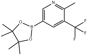 2-Methyl-5-(4,4,5,5-tetramethyl-1,3,2-dioxaborolan-2-yl)-3-(trifluoromethyl)pyridine Struktur