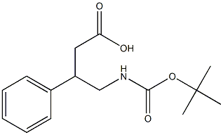 4-(tert-butoxycarbonylamino)-3-phenylbutanoic acid 化学構造式