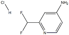 2-(ジフルオロメチル)ピリジン-4-アミン塩酸塩 化学構造式
