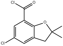 5-chloro-2,2-dimethyl-2,3-dihydrobenzofuran-7-carbonyl chloride(WXG02199) 化学構造式