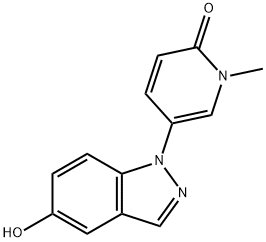 5-(5-hydroxy-1H-indazol-1-yl)-1-methylpyridin-2(1H)-one,1893415-24-1,结构式