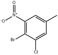 2-bromo-1-chloro-5-methyl-3-nitrobenzene 化学構造式