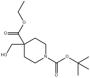 1-tert-butyl 4-ethyl 4-(hydroxymethyl)piperidine-1,4-dicarboxylate Structure