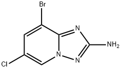 2-氨基-8-溴-6-氯-[1,2,4]三唑并[1,5-A]吡啶 结构式