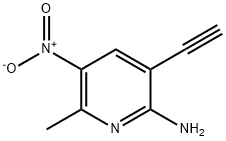 3-ethynyl-6-methyl-5-nitropyridin-2-amine 化学構造式