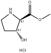 (2R,3R)-3-羟基吡咯烷-2-羧酸甲酯盐酸盐, 1946010-88-3, 结构式