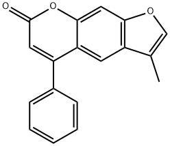 3-methyl-5-phenyl-7H-furo[3,2-g]chromen-7-one Struktur