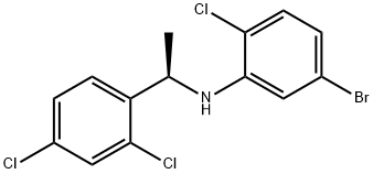 5-BROMO-2-CHLORO-N-[(1R)-1-(2,4-DICHLOROPHENYL)ETHYL]ANILINE, 1951425-02-7, 结构式