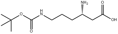 (S)-3-amino-6-((tert-butoxycarbonyl) amino)hexanoic acid Struktur