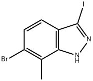 6-Bromo-3-iodo-7-methyl-1H-indazole 结构式