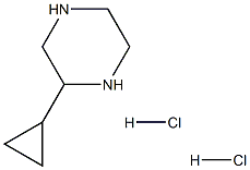 2-Cyclopropyl-piperazine dihydrochloride Structure