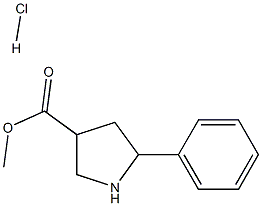 Methyl 5-phenyl-pyrrolidine-3-carboxylate hydrochloride Structure