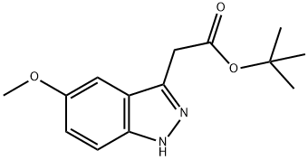 (5-Methoxy-1H-indazol-3-yl)-acetic acid tert-butyl ester Structure