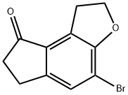 4-bromo-1,2,6,7-tetrahydro-8H-Indeno[5,4-b]furan-8-one 化学構造式