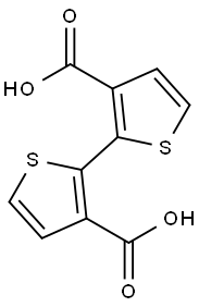 [2,2'-bithiophene]-3,3'-dicarboxylic acid 化学構造式