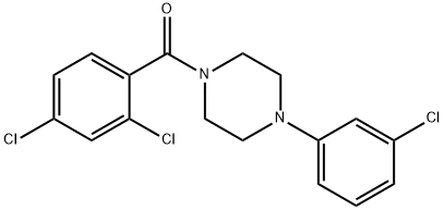 [4-(3-chlorophenyl)piperazin-1-yl](2,4-dichlorophenyl)methanone Struktur