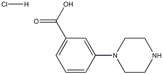 3-(哌嗪-1-基)苯甲酸盐酸盐 结构式