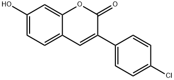 3-(4-chlorophenyl)-7-hydroxy-2H-chromen-2-one 化学構造式