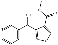 Methyl 3-[Hydroxy(3-pyridyl)methyl]isoxazole-4-carboxylate 化学構造式