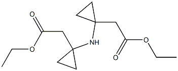 ethyl 2-(1-{[1-(2-ethoxy-2-oxoethyl)cyclopropyl]amino}cyclopropyl)acetate Structure