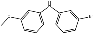 2-溴-7-甲氧基咔唑,200878-50-8,结构式