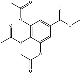 3,4,5-triacetoxy-benzoic acid methyl ester Struktur
