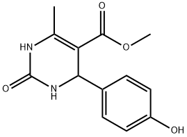 4-(4-Hydroxy-phenyl)-6-methyl-2-oxo-1,2,3,4-tetrahydro-pyrimidine-5-carboxylic acid methyl ester 结构式