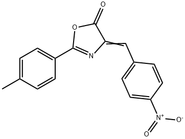 4-{4-nitrobenzylidene}-2-(4-methylphenyl)-1,3-oxazol-5(4H)-one 结构式