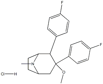 -Bis-(4-fluorophenyl) methoxytropane hydrochloride, 202646-03-5, 结构式