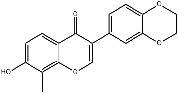 3-(2,3-dihydro-1,4-benzodioxin-6-yl)-7-hydroxy-8-methyl-4H-chromen-4-one Structure