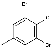 1,3-dibromo-2-chloro-5-methylbenzene Structure