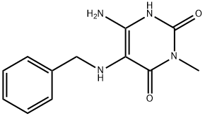 6-氨基-5-(苯甲基氨基)-3-甲基嘧啶-2,4(1H,3H)-二酮, 2034-31-3, 结构式