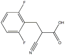 2-氰基-3-(2,6-二氟苯基)丙酸 结构式