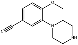 Benzonitrile, 4-methoxy-3-(1-piperazinyl)- 结构式