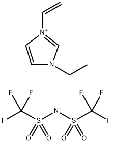 1-乙烯基-3-乙基咪唑双三氟甲磺酰亚胺盐, 204854-22-8, 结构式