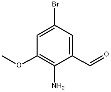 2-氨基-5-溴-3-甲氧基-苯甲醛, 205533-21-7, 结构式