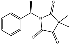 4,4-DIMETHYL-1-[(1R)-1-PHENYLETHYL]PYRROLIDINE-2,3,5-TRIONE 结构式