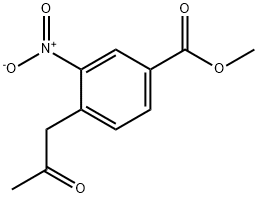 3-Nitro-4-(2-oxo-propyl)-benzoic acid methyl ester Structure