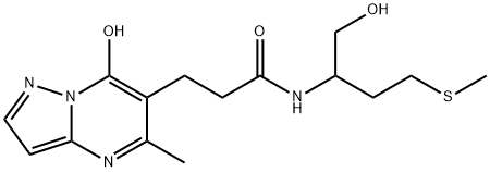 N-(1-hydroxy-4-(methylthio)butan-2-yl)-3-(7-hydroxy-5-methylpyrazolo[1,5-a]pyrimidin-6-yl)propanamide Structure