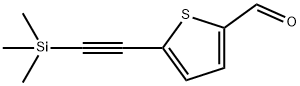 5-((trimethylsilyl)ethynyl)thiophene-2-carbaldehyde 化学構造式