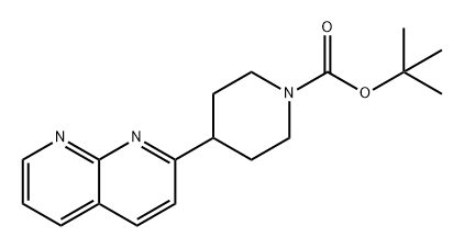 tert-butyl 4-(1,8-naphthyridin-2-yl)piperidine-1-carboxylate Struktur
