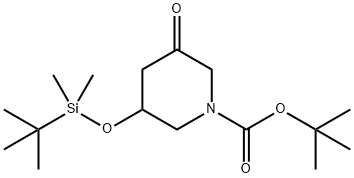 叔丁基3 - ((叔丁基二甲基甲硅烷基)氧基)-5-氧代哌啶-1-甲酸叔丁酯,2070015-35-7,结构式