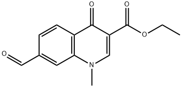 ethyl 7-formyl-1-methyl-4-oxo-1,4-dihydroquinoline-3-carboxylate Structure