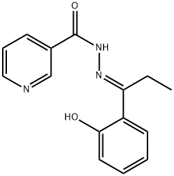 (E)-N'-(1-(2-hydroxyphenyl)propylidene)nicotinohydrazide Struktur