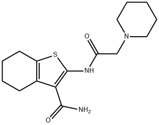 2-[(1-piperidinylacetyl)amino]-4,5,6,7-tetrahydro-1-benzothiophene-3-carboxamide|