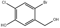 4-Bromo-2-chloro-5-hydroxymethyl-phenol 结构式