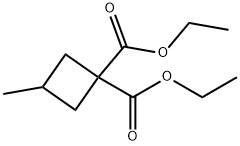 3-甲基环丁烷-1,1-二羧酸二乙酯 结构式